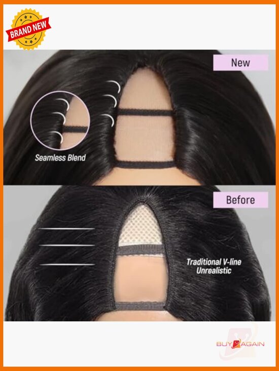 V Part Wig Human Hair Burmese Curly Glueless with Drawstring 180% Density 22inch main image 4